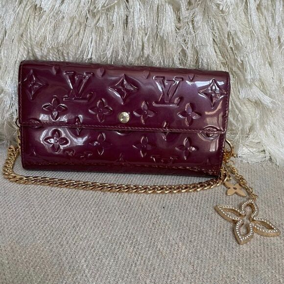 Louis Vuitton Monogram Maroon Crossbody Wallet - Picture 1 of 9